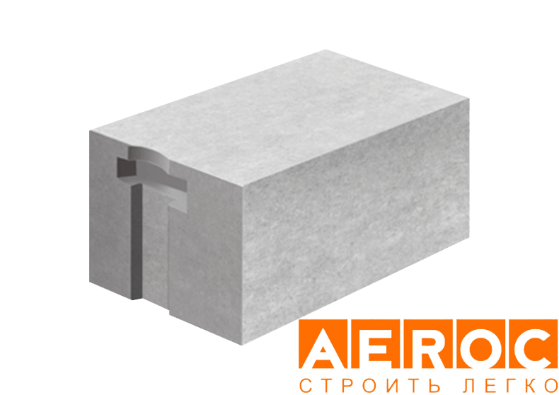 Газобетон Аэрок D400 паз-гребень В2.0 625х200х250 мм
